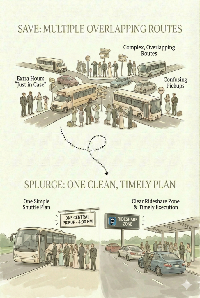 mariage, sauf transport