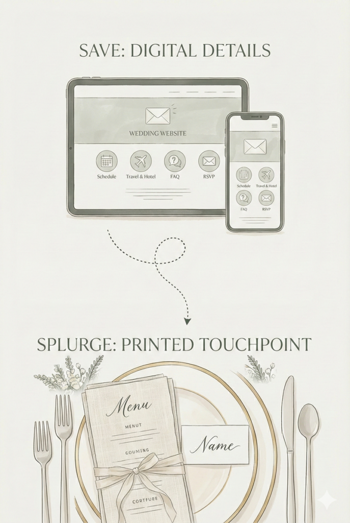 menus de folie de mariage