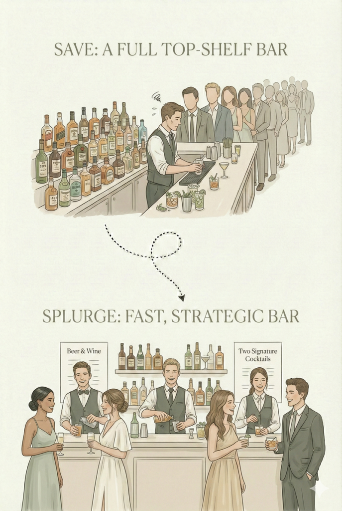 bar de folie de mariage