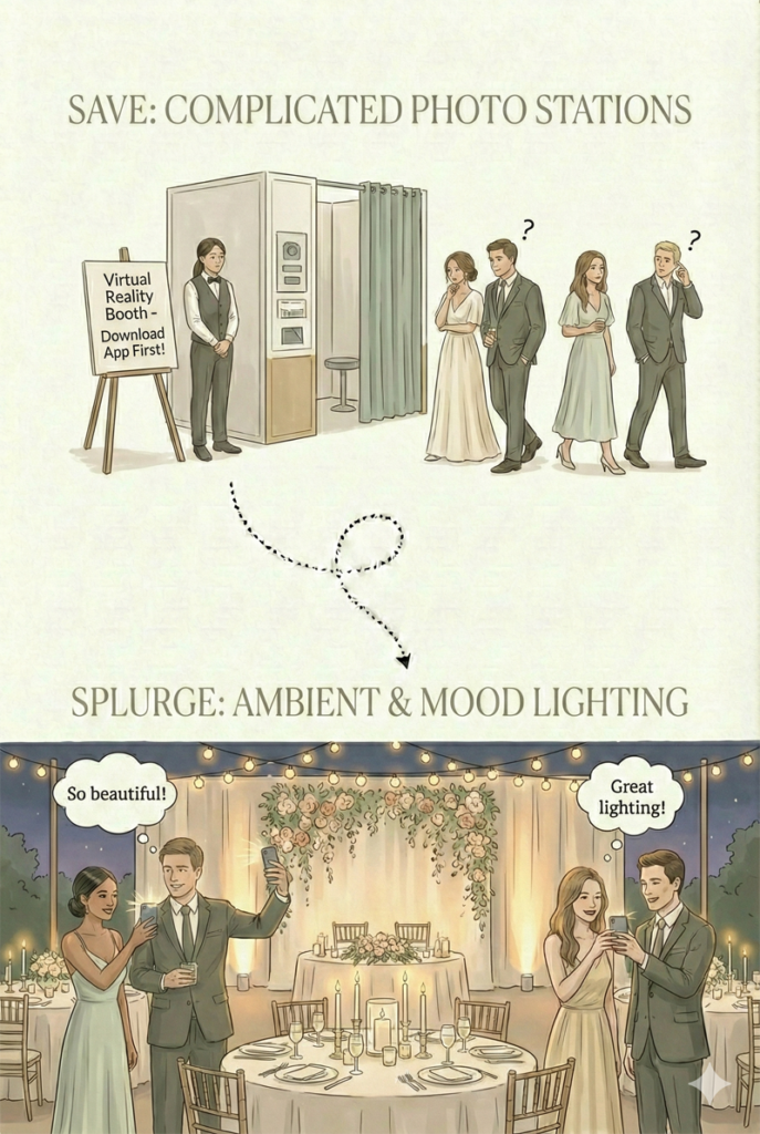 éclairage de folie de mariage