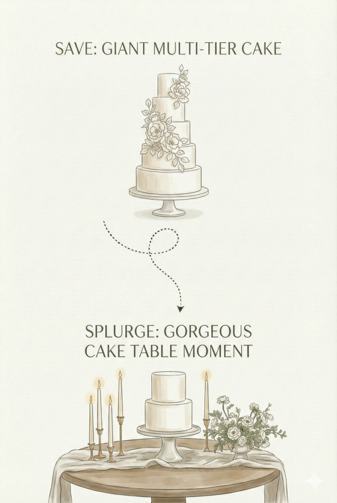 gâteau en feuille de folie de mariage