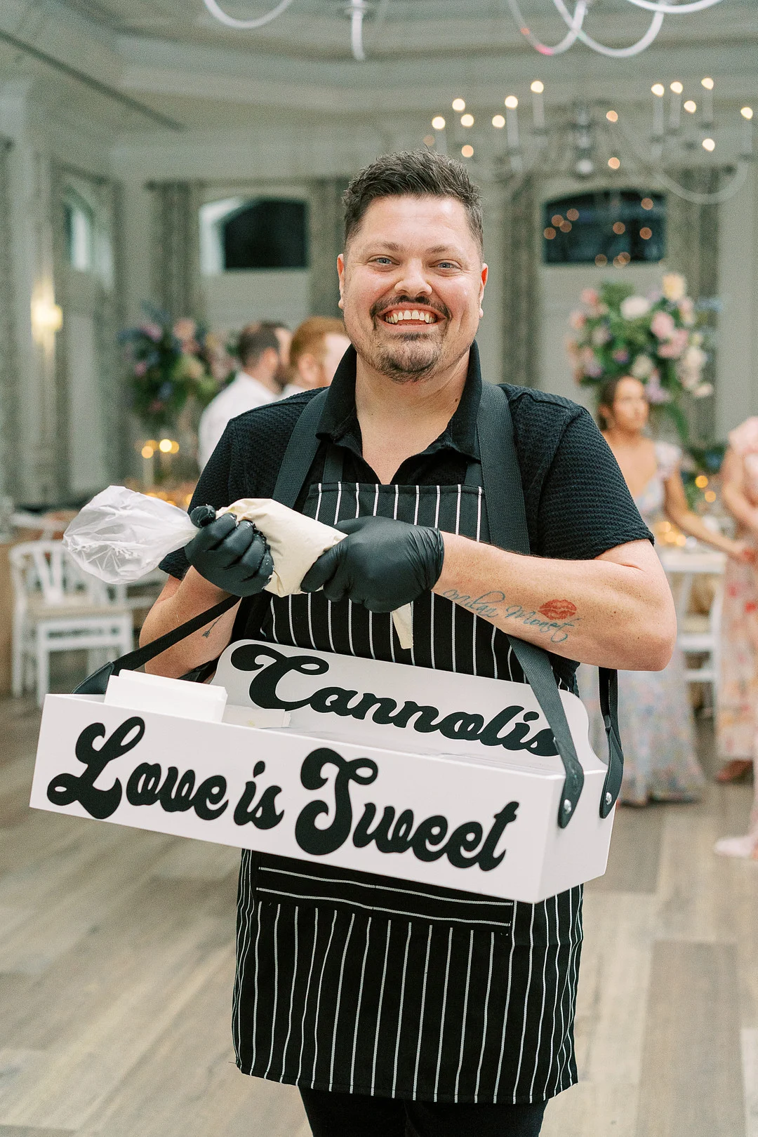 Chariot de cannoli Love is Sweet à la réception