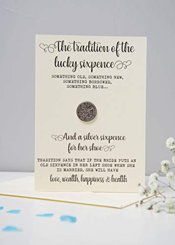 Six pence chanceux pour la chaussure de la mariée