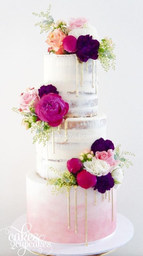 25 superbes gâteaux de mariage goutte à goutte dont vous aurez envie dès maintenant image 31 | Soirée Blanche gâteau de mariage goutte à goutte